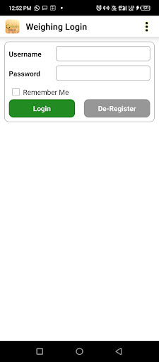 UMP Weighing App Screen 3