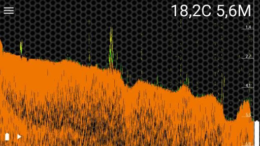 Screenshot of XFishFinder sonar fish finder