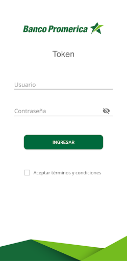 Android application Promerica Token screenshort