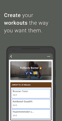Android application Fitness Class screenshort