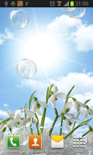 Snowdrops Live Wallpaper HD Screen 2