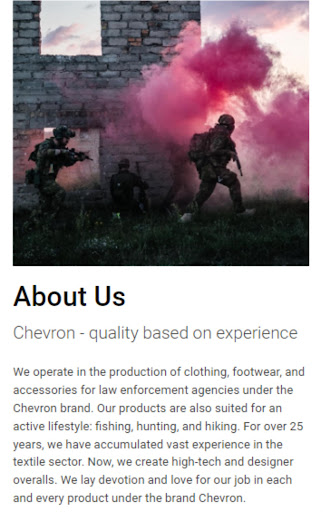 Chevron e-commerce Screen 2