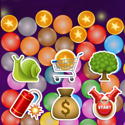 Pop bubbles. Catch coins. logo