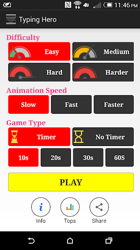 Android application Typing Hero screenshort