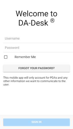 Android application DA-Desk screenshort