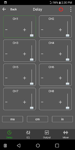 Dayton Audio DSP Control Screen 3