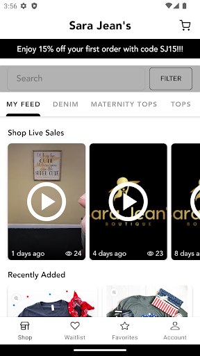 Android application Sara Jean's screenshort