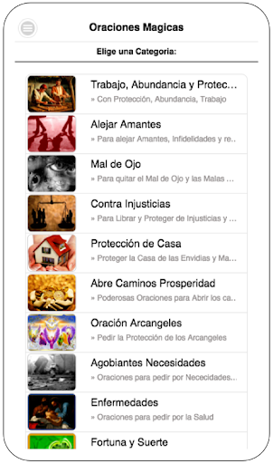 Android application Oraciones Milagrosas screenshort