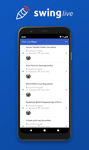 Android application Swing Live screenshort