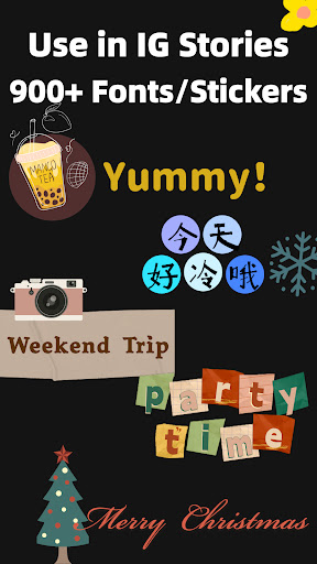 Android application Add text on photo Fonts for IG screenshort