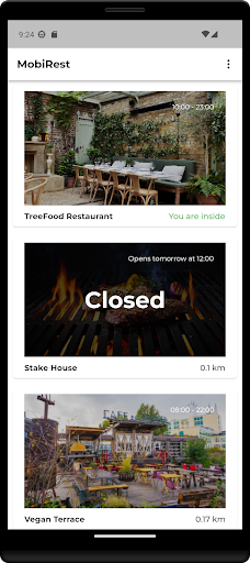 Android application MobiRest screenshort