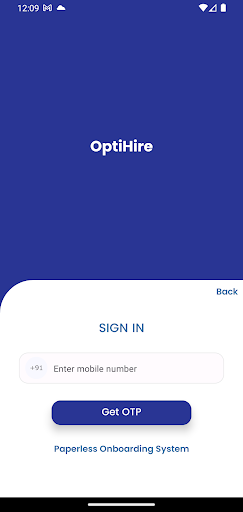 Android application OptiHire screenshort