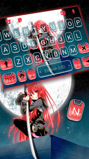 Sword Ninja Girl Keyboard Back Screen 2
