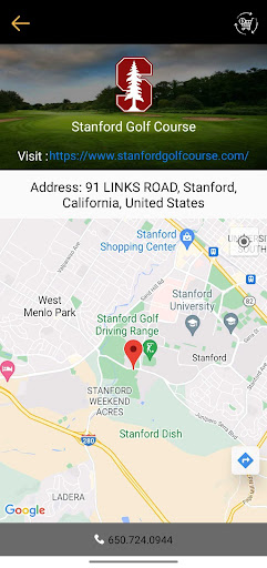 Stanford Golf Course Screen 2