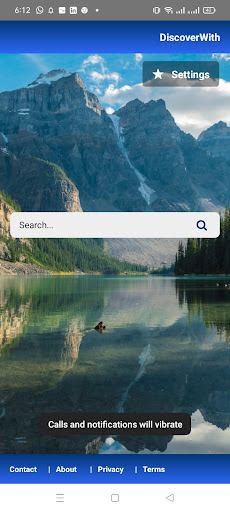 Android application DiscoverWith screenshort