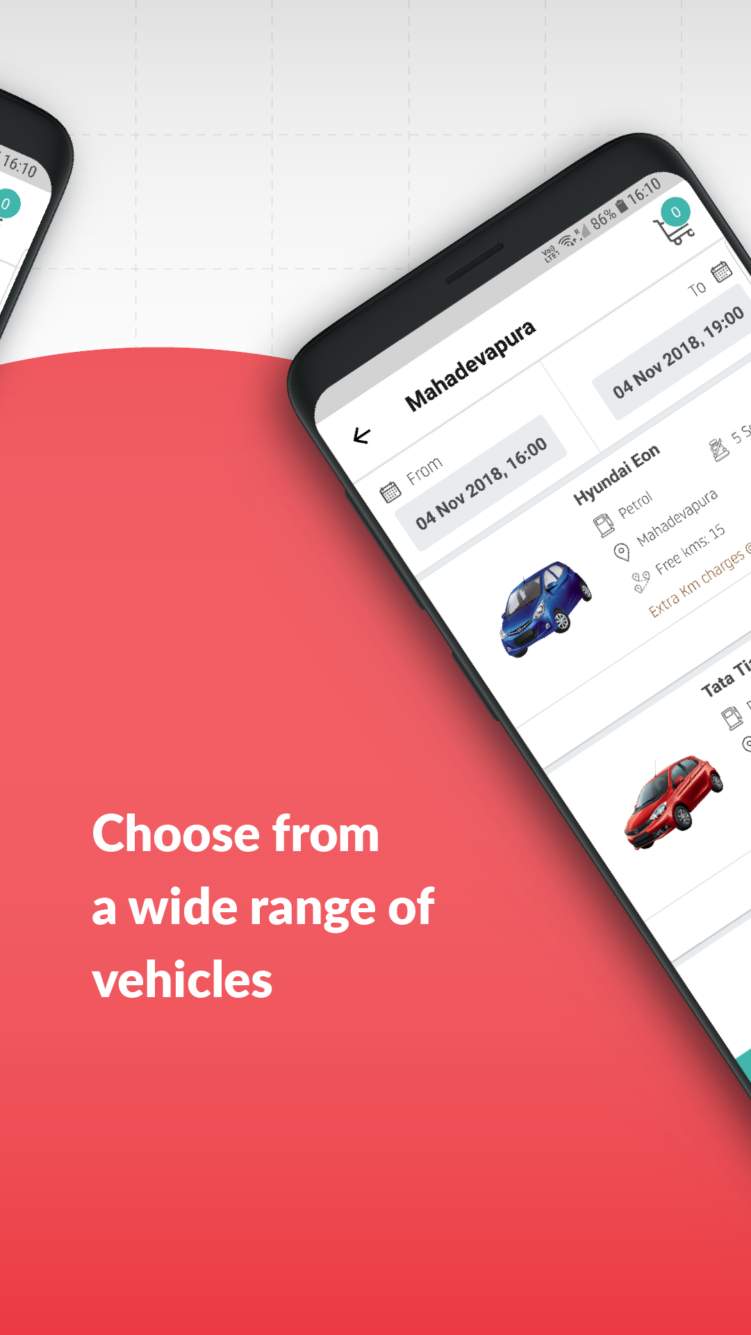 Android application Drivezy - Car, Bike & Scooter Rentals screenshort