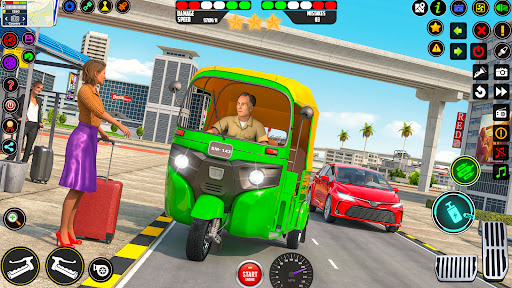 City Rickshaw Driving Games 3D Screen 3