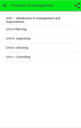 Android application Principle of Management screenshort