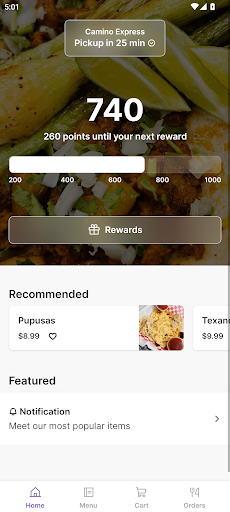 Android application Camino Express screenshort