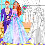 Cover Image of Tải xuống Trò chơi Tô màu trang phục cho đám cưới  APK
