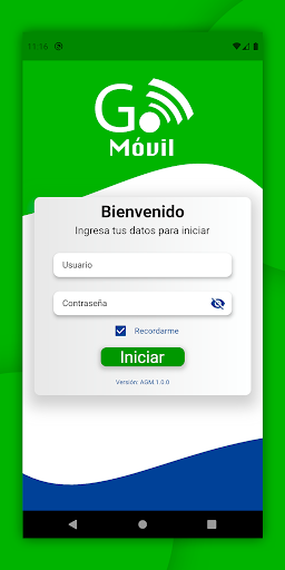 Android application Go movil screenshort