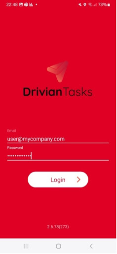 Android application CTT DrivianTasks screenshort