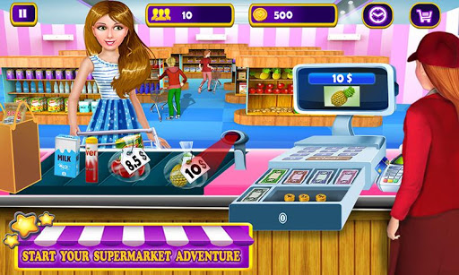 Android application Super Market Cashier Game screenshort
