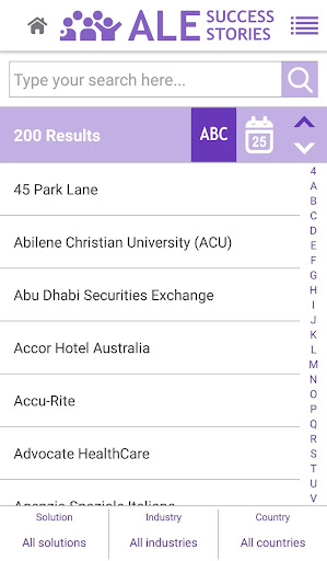 ALE Success Stories Screen 3