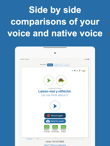 Screenshot of Speechling - Learn to Speak An