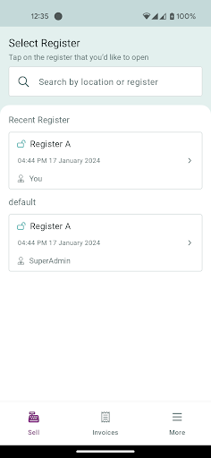 Android application Rewaa Cashier screenshort