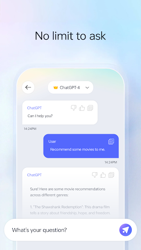 Android application Next AI - No limit to ask screenshort