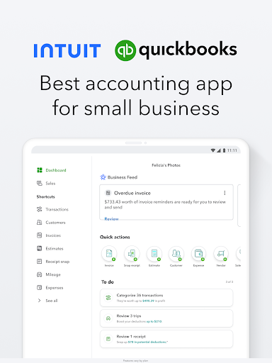 Screenshot of QuickBooks Online Accounting