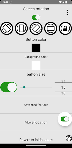 Android application Always visible screen rotation screenshort