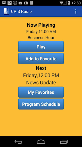 Android application CRIS Radio screenshort