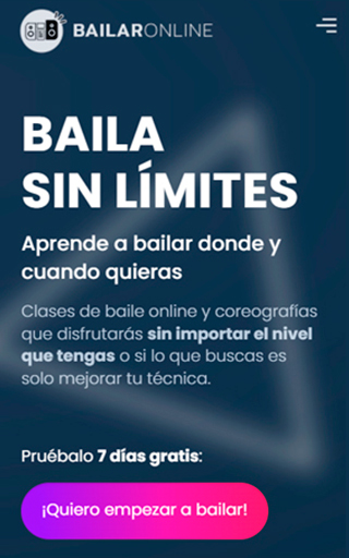 Android application Bailar Online screenshort