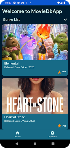 Android application MovieDB screenshort