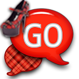 GO SMS - Red Plaid Heels icon