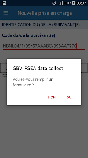 VBG Collect Screen 3