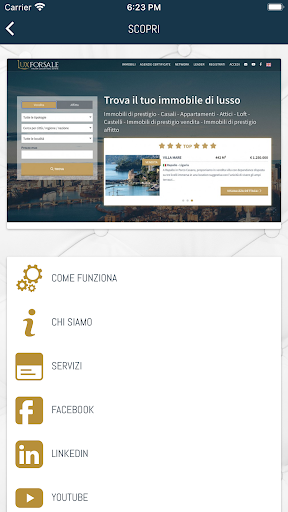 Android application LuxForSales Report screenshort