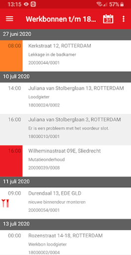 Android application KRAAN Werkbon S&O screenshort