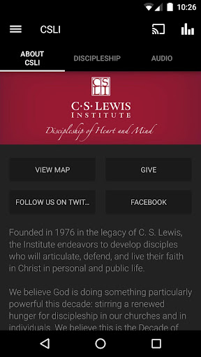 Screenshot of C.S. Lewis Institute