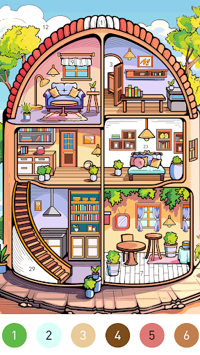 Miniature Color By Number Game Screen 2