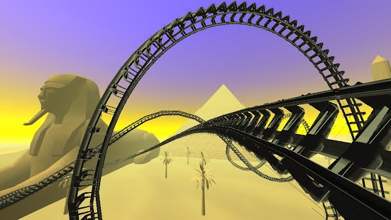ภาพหน้าจอของ Pyramids VR Roller Coaster