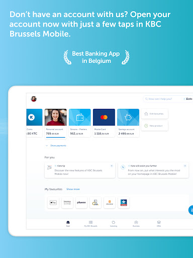 Screenshot of KBC Brussels Mobile