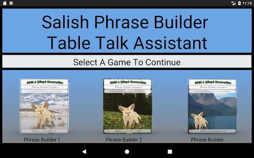 Salish Phrase Builder Screen 3