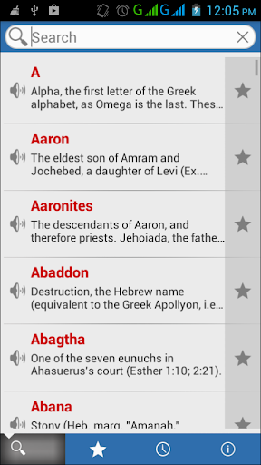 Android application Easton Bible Dictionary screenshort