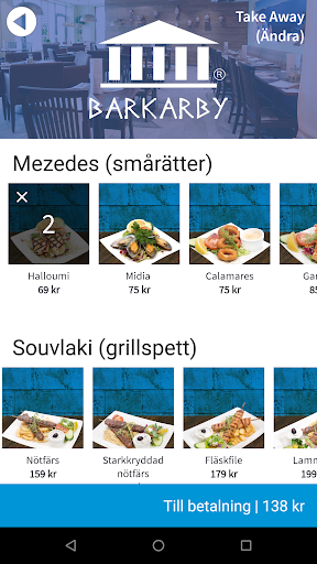 Android application Grekiska — Grill & Bar screenshort
