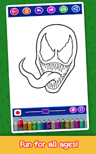 Venom coloring the Super heroes 2.0 APK screenshots 2