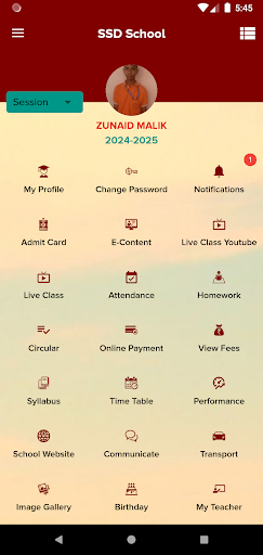 Android application SSD School screenshort