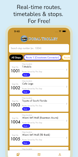 Android application Doral Trolley Tracker screenshort